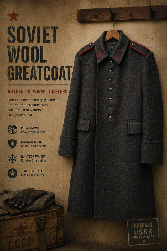 Bulgarian Military Wool Overcoat (WWII Era)