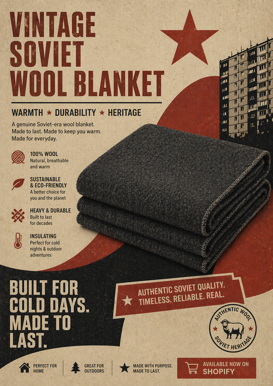 Vintage Wool Blanket (1980s)