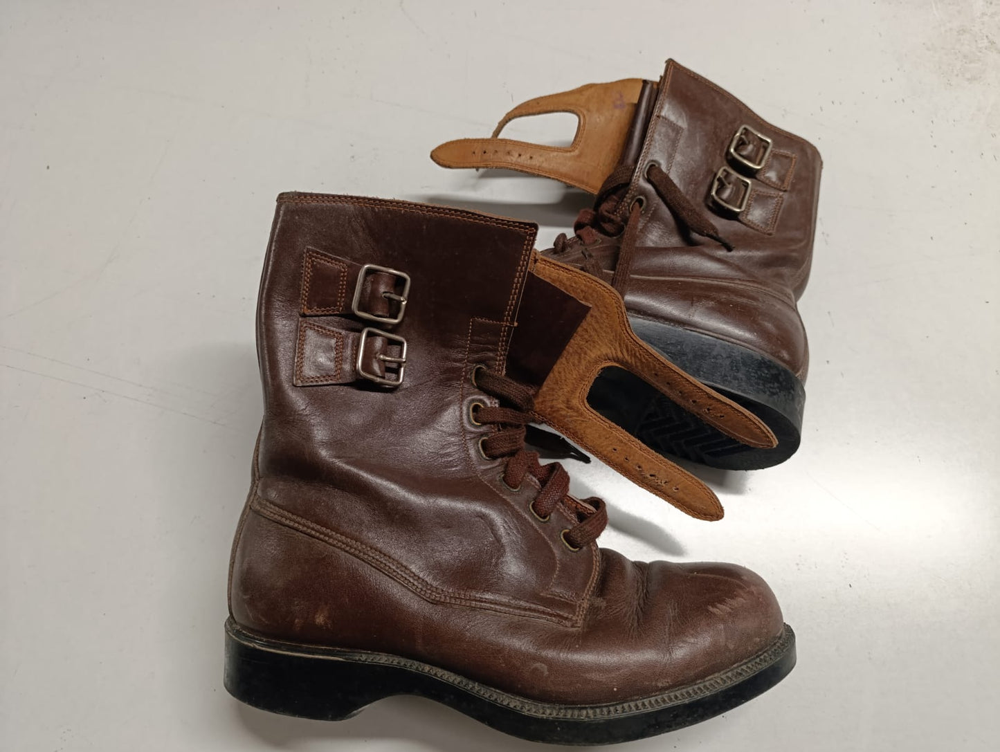 Vintage Eastern European Military Leather Boots (1970s–80s)