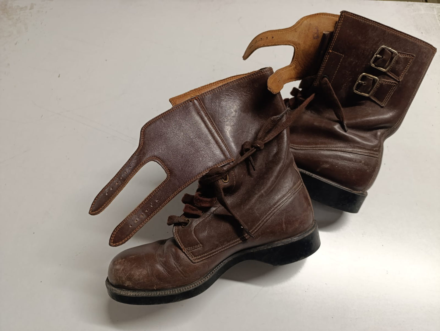 Vintage Eastern European Military Leather Boots (1970s–80s)
